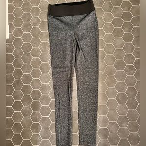 Like new sparkly Koral leggings with silver metallic threads